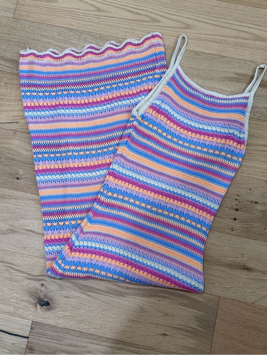 Z Supply Dresses & Skirts - Z Supply Multicolor Crochet Midi Dress - Pink, Blue, Yellow, Orange, White